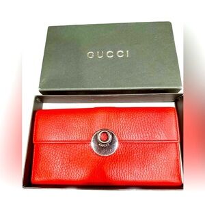 ❤️FULL INCLUSION GUCCI Elipse long wallet w/Box & COA